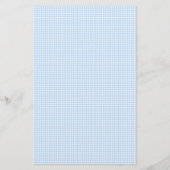 Blue Inch Worm Mongram Letter I Gingham Lined Briefpapier (Achterkant)