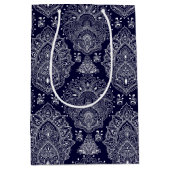 blue Indian ethnic vintage pattern Medium Cadeauzakje (Voorkant)