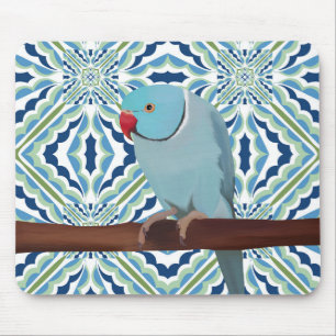 Blue Indian Ringneck Parkiet Muismat