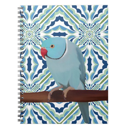 Blue Indian Ringneck Parkiet Notitieboek (Voorkant)