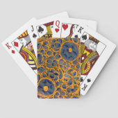 Blue Indian Texture Playing Cards Pokerkaarten (Achterkant)