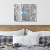 Blue Indigo Bird Canvas Afdruk (Insitu (Slaapkamer))