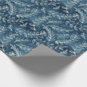 Blue Indigo leveert Twigs Pattern Cadeaupapier (Hoek)