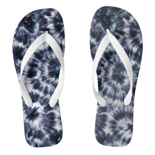 Blue Indigo Shibori Tie Teenslippers
