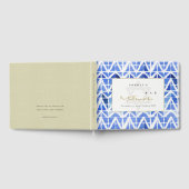 BLUE INDIGO WATERVERF CHEVRON BAR BAT MITZVAH GASTENBOEK (Volledig)