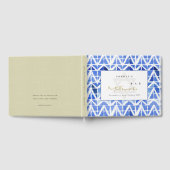 BLUE INDIGO WATERVERF CHEVRON BAR BAT MITZVAH GASTENBOEK (Volledig)