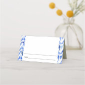 BLUE INDIGO WATERVERF CHEVRON BAR BAT MITZVAH PLAATSKAARTJE (Voorkant)