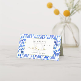 BLUE INDIGO WATERVERF CHEVRON BAR BAT MITZVAH PLAATSKAARTJE