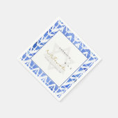 BLUE INDIGO WATERVERF CHEVRON BAR BAT MITZVAH SERVET (Hoek)