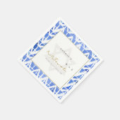 BLUE INDIGO WATERVERF CHEVRON BAR BAT MITZVAH SERVET (Hoek)