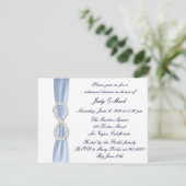 Blue Infinity bruiloft repetitie diner uitnodiging (Staand voorkant)