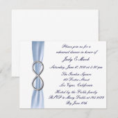 Blue Infinity bruiloft repetitie diner uitnodiging (Voorkant / Achterkant)