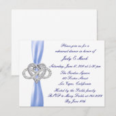 Blue Infinity Hart repetitie diner uitnodiging (Voorkant / Achterkant)