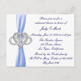 Blue Infinity Hart repetitie diner uitnodiging