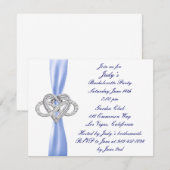 Blue Infinity Heart Bachelorette Party Uitnodiging (Voorkant / Achterkant)