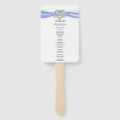 Blue Infinity Heart Trouwprogramma Fans Handwaaier (Achterkant)