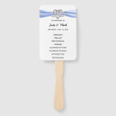 Blue Infinity Heart Trouwprogramma Fans Handwaaier (Voorkant)