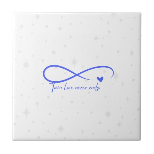 Blue Infinity Symbool Decoratieve Tegel Tegeltje (Voorkant)