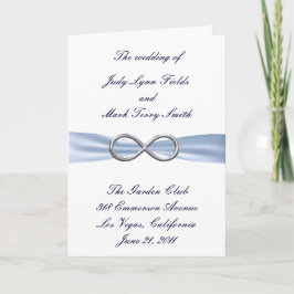 Blue Infinity Trouwprogramma Kaart