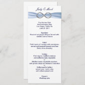 Blue Infinity Wedding Menu Kaart (Voorkant / Achterkant)