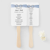 Blue Infinity Wedding Program Fans Handwaaier (Voorkant en achterkant)