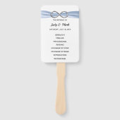 Blue Infinity Wedding Program Fans Handwaaier (Voorkant)
