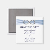 Blue Infinity Wedding Save the Date Magnet (Voorkant / Achterkant)
