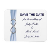 Blue Infinity Wedding Save the Date Magnet Magneet (Horizontaal)