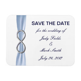 Blue Infinity Wedding Save the Date Magnet Magneet