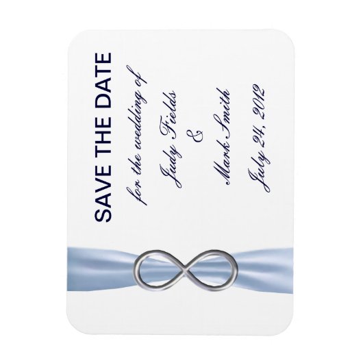 Blue Infinity Wedding Save the Date Magnet Magneet (Verticaal)