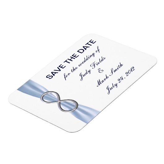 Blue Infinity Wedding Save the Date Magnet Magneet (Linkerzijde)