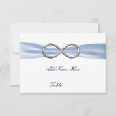 Blue Infinity Wedding Table Place Card Kaart (Voorkant)