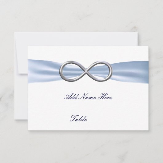 Blue Infinity Wedding Table Place Card Kaart (Voorkant)