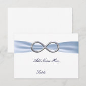 Blue Infinity Wedding Table Place Card Kaart (Voorkant / Achterkant)