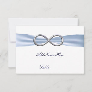 Blue Infinity Wedding Table Place Card Kaart