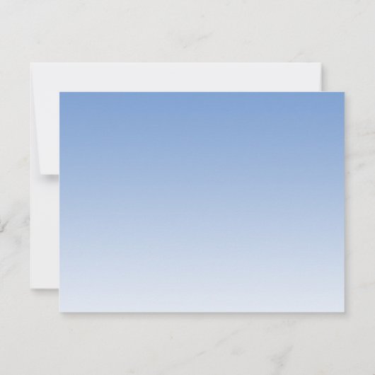 Blue Initiaal Monogrammed Couple Personalized Notitiekaartje (Achterkant)