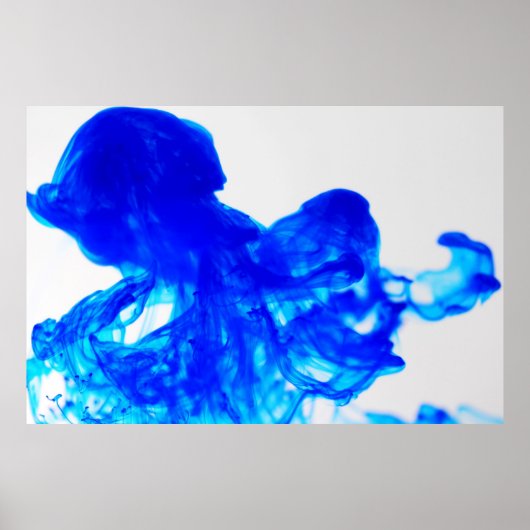 Blue Ink Drop Photography Poster 51x34 (Voorkant)