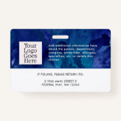 Blue Ink Employee Photo RN Hospital Barcode ID Badge (Achterkant)