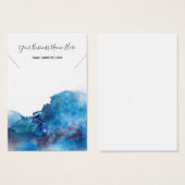 Blue Ink Ombre Ketting Display Card Visitekaartje (Voorkant /achterkant)