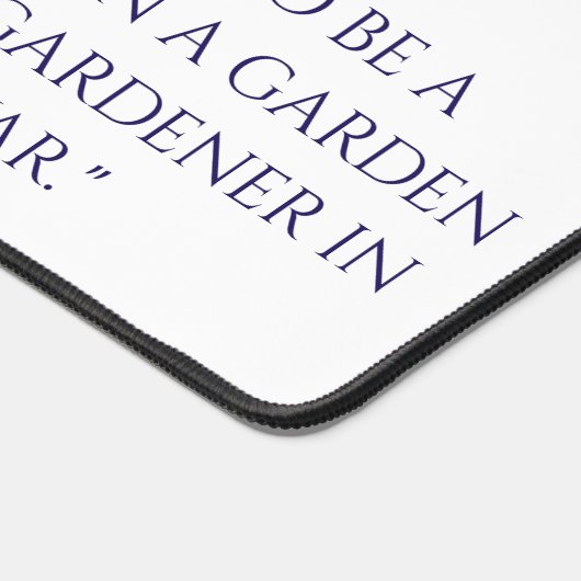 Blue Ink Samurai Warrior & Custom Quote Desk Mat (Hoek)