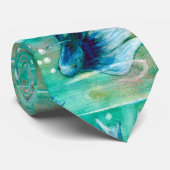 Blue Inky Betta Fish Stropdas (Opgerold)