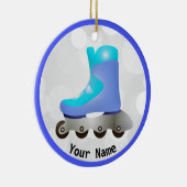 Blue Inline Schaats Design Ceramic Ornament (Rechts)