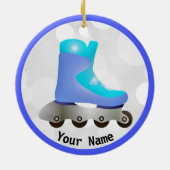 Blue Inline Schaats Design Ceramic Ornament (Achterkant)