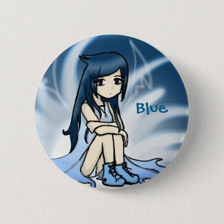 Blue Innocence Ronde Button 5,7 Cm