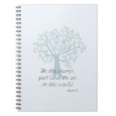 Blue Inspirational Be the Change Tree Notitieboek (Voorkant)
