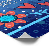 Blue Inspiring Soul Spirit citeert inspiratie Poster (Hoek)