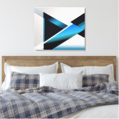 Blue Intersection Canvas Afdruk (Insitu (Slaapkamer))