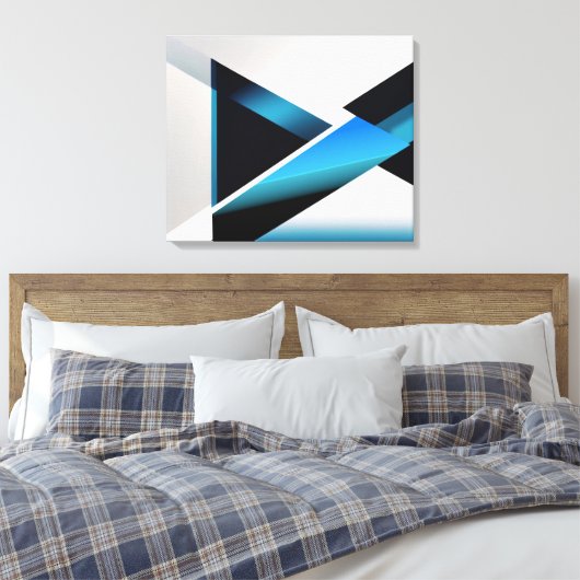 Blue Intersection Canvas Afdruk (Insitu (Slaapkamer))