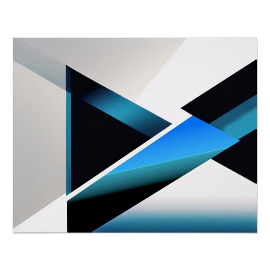 Blue Intersection Perfect Poster (Voorkant)