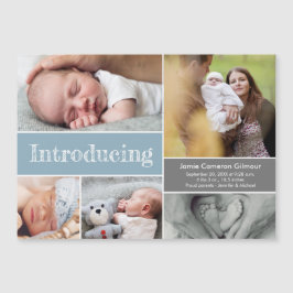 Blue Introduction Baby Photo collage